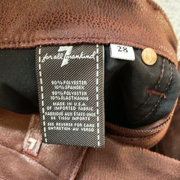 7 For All Mankind crackled faux leather pants - Picture 13 of 14